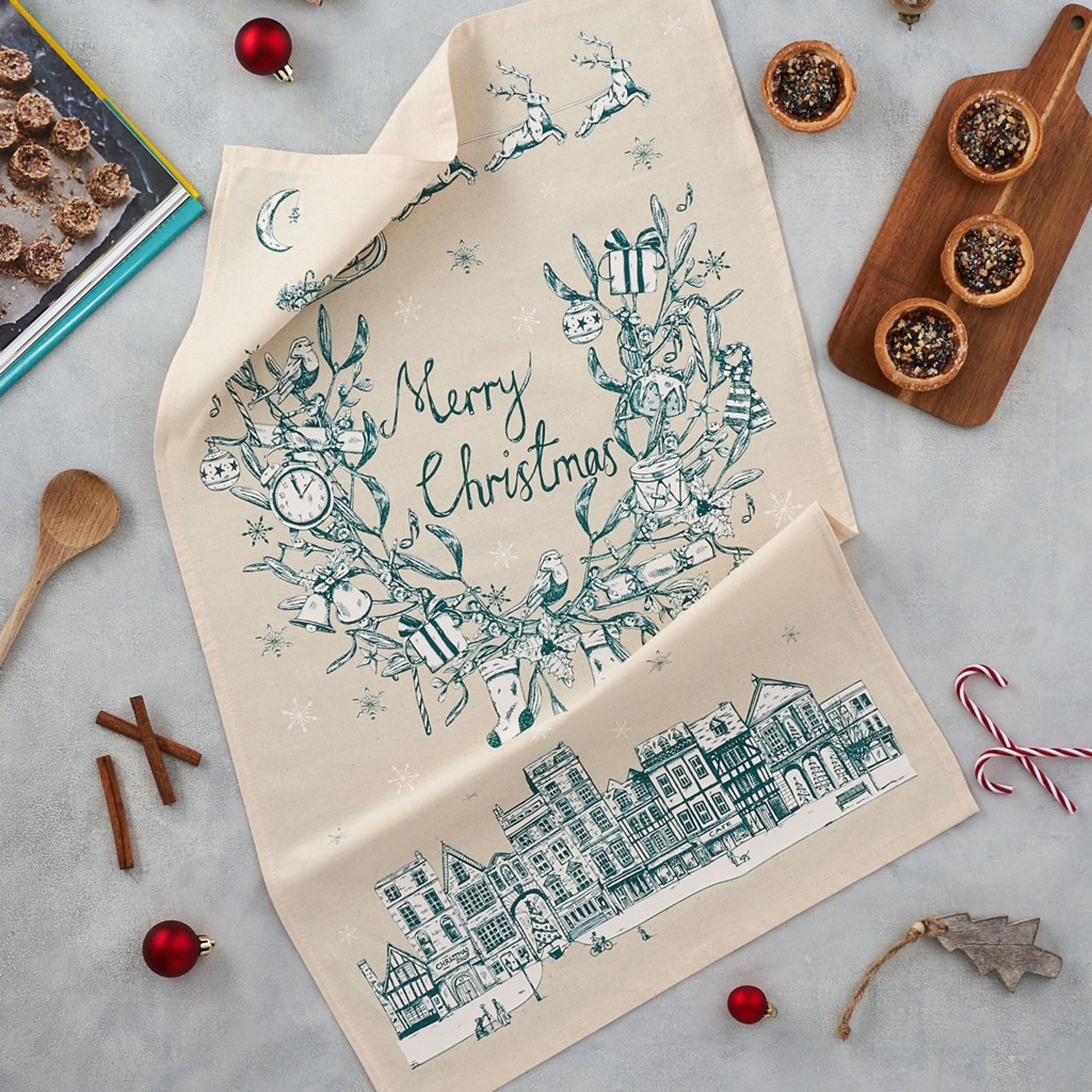 Biltmore® Holiday Finery Tea Towel by Victoria Eggs