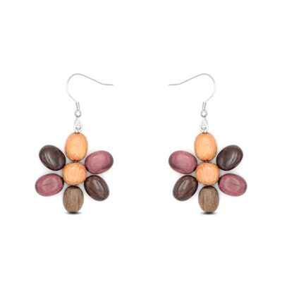 Lisa wooden flower earrings