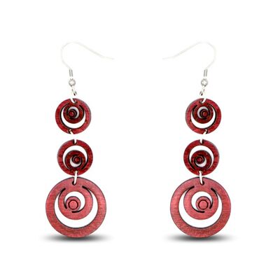 Boucles d'oreilles amarante Neptunya