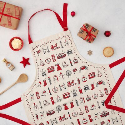 London Christmas Apron