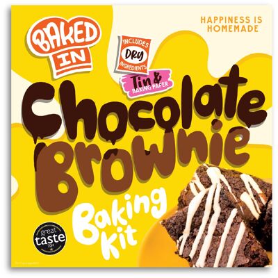 Kit para hornear brownie de chocolate doble