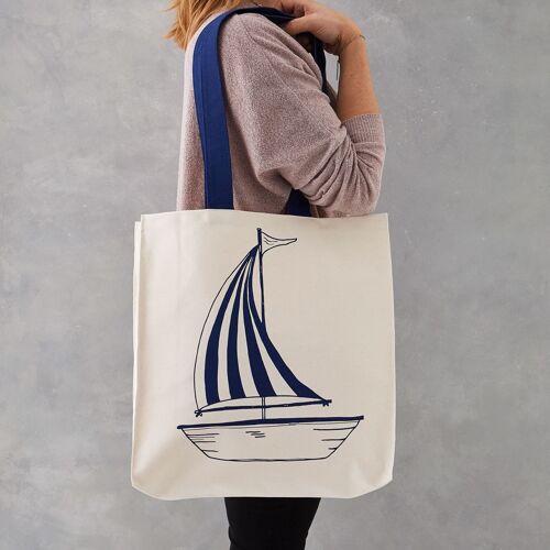 Anchor and Boat Canvas Bag