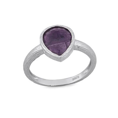 SILVER RING AND AMETHYST TALIA COLLECTION