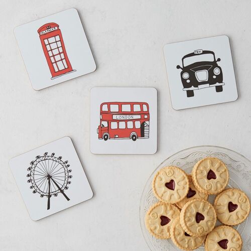 London Skyline Set of 4 Coasters