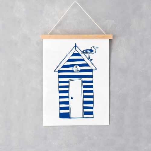 Beach Hut A4 Print