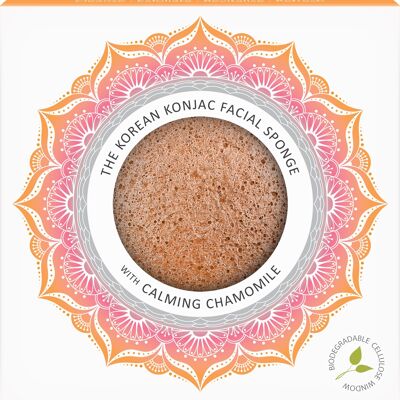 The Mandala Chamomile & Pink Clay Face Sponge
