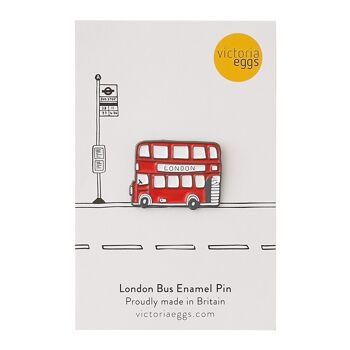 Badge d'épingle en émail de bus de Londres 2