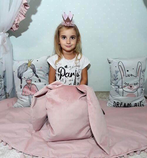 Handmade decorative cushion "Bunny" , pink