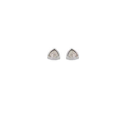 Mini silver and rutilated quartz earrings Talia collection