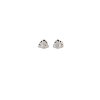 Mini boucles d'oreilles argent et quartz rutile collection Talia
