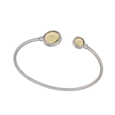 Silver and lemon quartz bracelet Talia collection