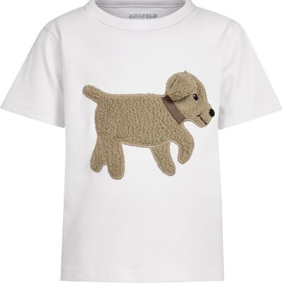 Dog Bobby Shirt, with brown collar, short