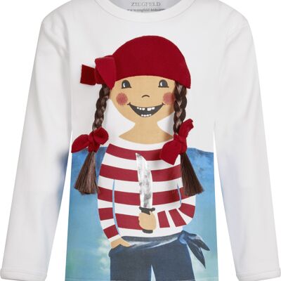 Chemise Pirate Paula, avec tresses, longue