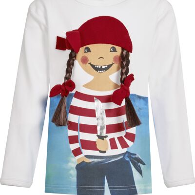 Camicia pirata Paula, con codini, lunga