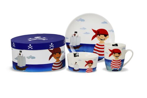 PIRAT PAUL Frühstücksset, 3 - teilig in Geschenkbox