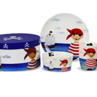 Set petit-déjeuner PIRAT PAUL, 3 pièces dans un coffret cadeau