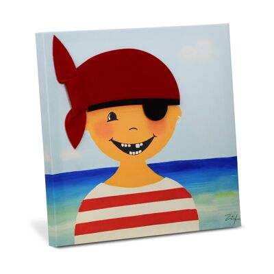 Picture, print on canvas with applications Pirate Paul