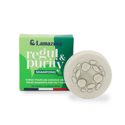 Solid shampoo for oily hair - Green clay and spirulina - Regul & purify