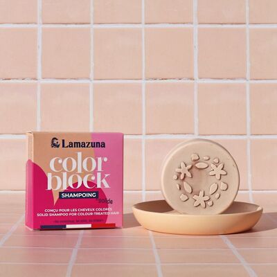 Solid shampoo for colored hair - Color block - Cherry oil