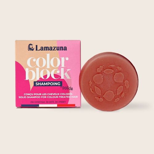 Shampoing solide cheveux colorés - Color block -  Huile de cerise