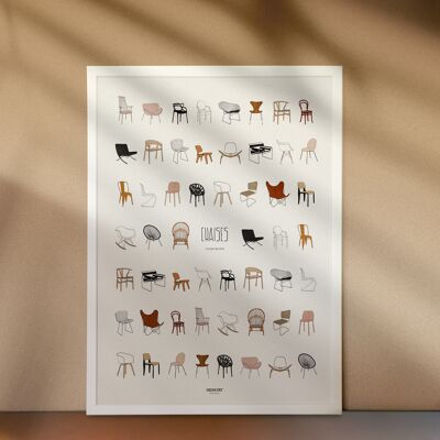 CHAIRS Poster 50x70cm - The poster that takes off!