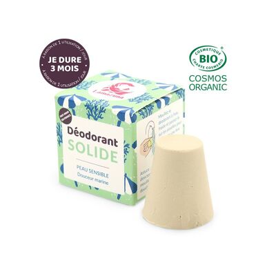 Desodorante sólido orgánico - Pieles sensibles - Suavidad marina