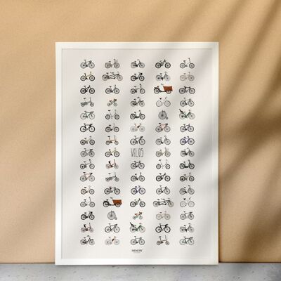 Poster VELOS 50x70cm - The poster that gets into the saddle!
