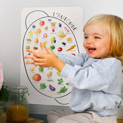 MAGNETIC CALENDAR OF SEASONS - FRUITS AND VEGETABLES