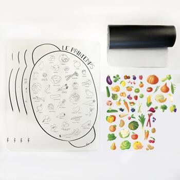 Calendrier magnetique des saisons - fruits et legumes 2