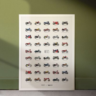 MOTOS 50x70cm poster - The poster that puts the gas!