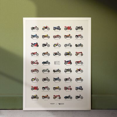 Affiche MOTOS 50x70cm - L'affiche qui met les gaz !