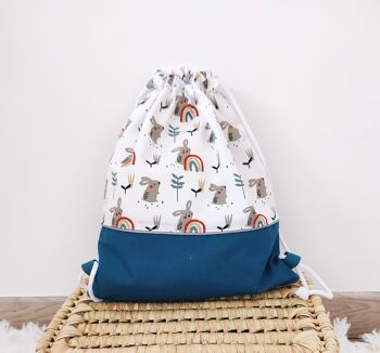 Sac à dos Lapins bleu