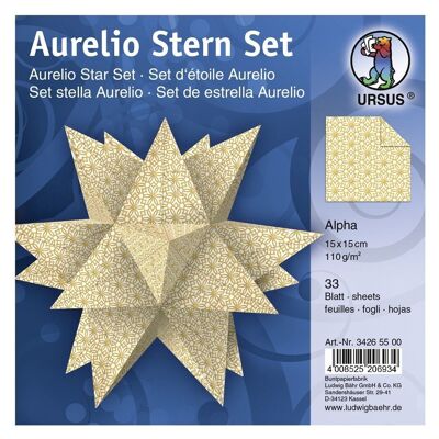 Leaflets Aurelio Star "Alpha", 15 x 15 cm