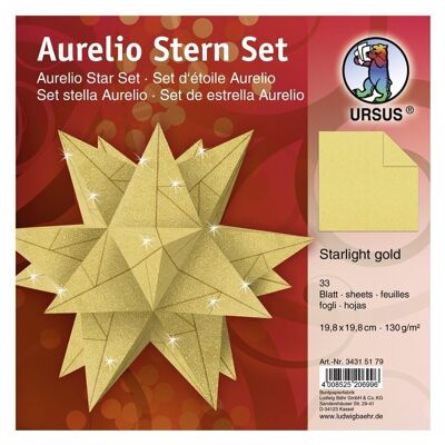 Leaflets Aurelio Stern "Starlight", gold matt, 19.8 x 19.8 cm