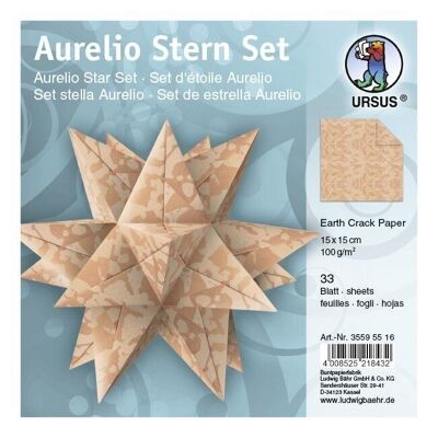 Leaflets Aurelio Stern "Earth Crack Paper", apricot, 15 x 15 cm