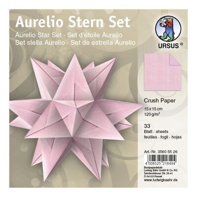 Leaflets Aurelio Stern "Crush Paper", pink, 15 x 15 cm