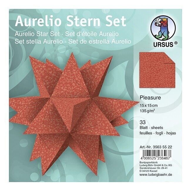 Folletos Aurelio Star "Pleasure", rojo rubí, 15 x 15 cm