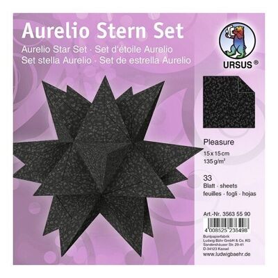 Folletos Aurelio Star "Pleasure", negro, 15 x 15 cm