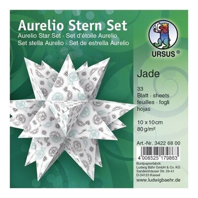 Dépliants Aurelio Star "Jade", 10 x 10 cm