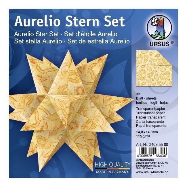 Faltblätter Aurelio Stern "Paisley", 14,8 x 14,8 cm