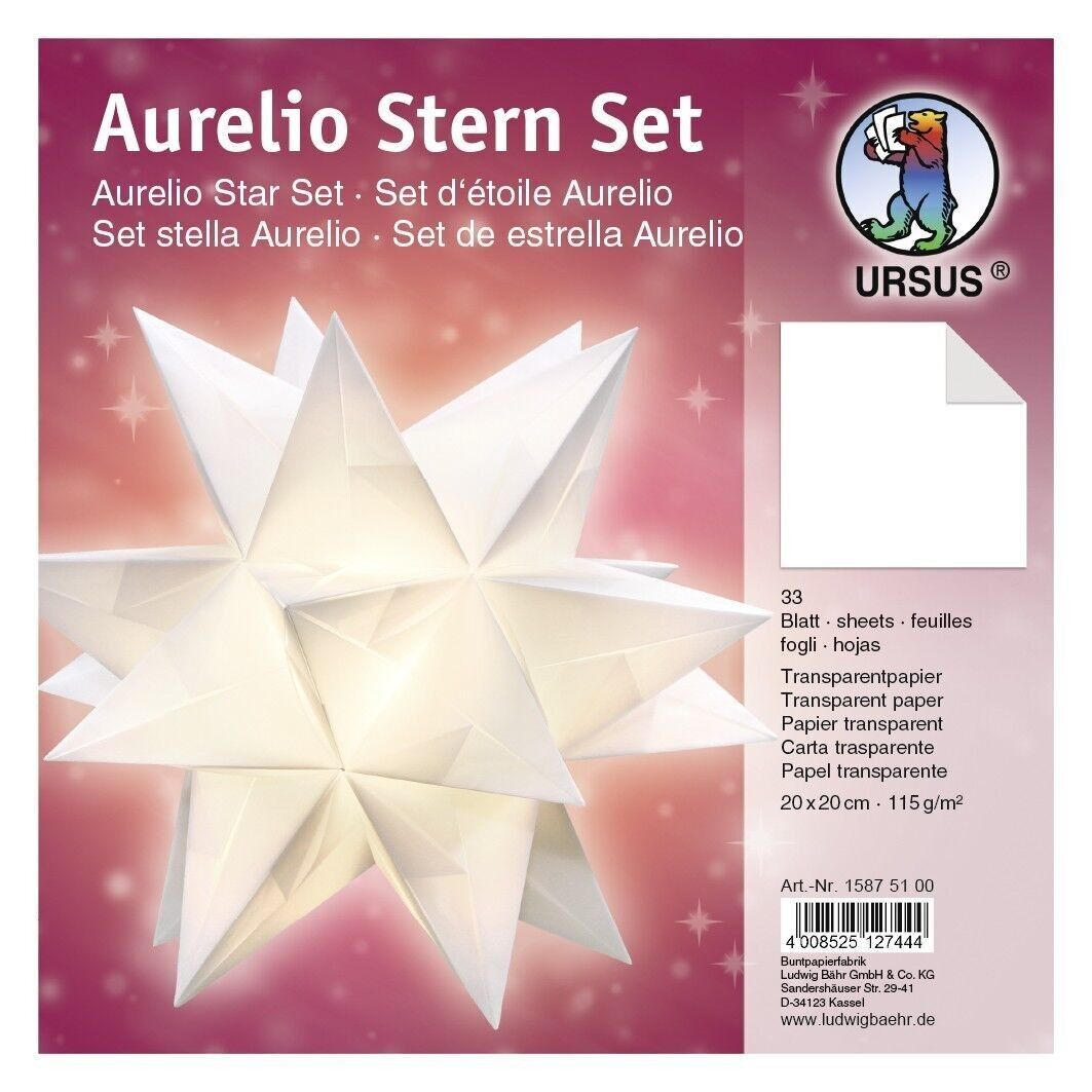 Leaflets Aurelio Stern "uni", white, 20 x 20 cm