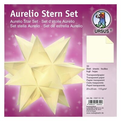 Leaflets Aurelio Star "uni", cream, 20 x 20 cm