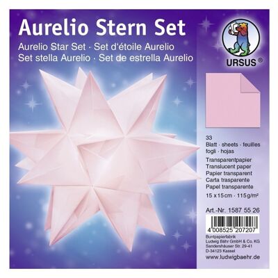 Leaflets Aurelio Stern "uni", pink, 15 x 15 cm