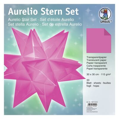 Leaflets Aurelio Stern "uni", pink, 30 x 30 cm