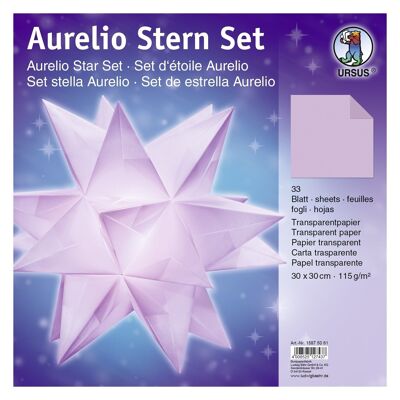 Leaflets Aurelio Stern "uni", purple, 30 x 30 cm