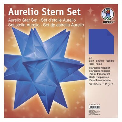 Leaflets Aurelio Stern "uni", dark blue, 30 x 30 cm