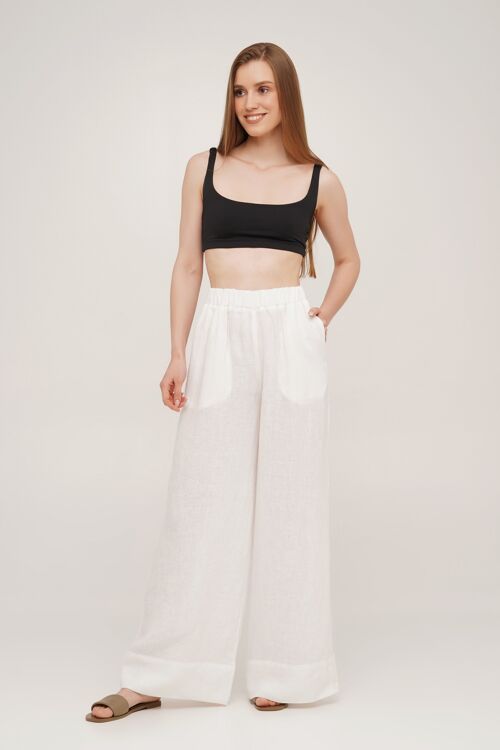 White Linen Pants for Women