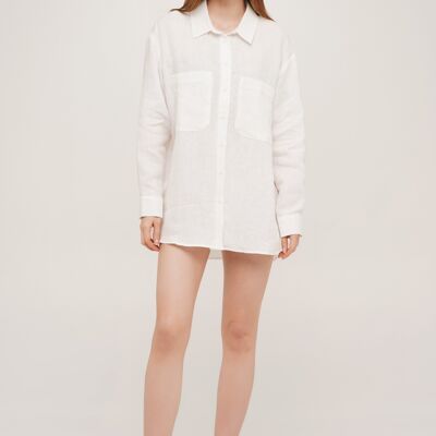Camisa de lino blanca