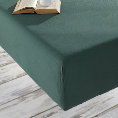 Fitted Sheet, Dark Green - King Size
