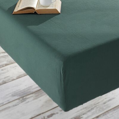 Fitted Sheet, Dark Green - Super King Size